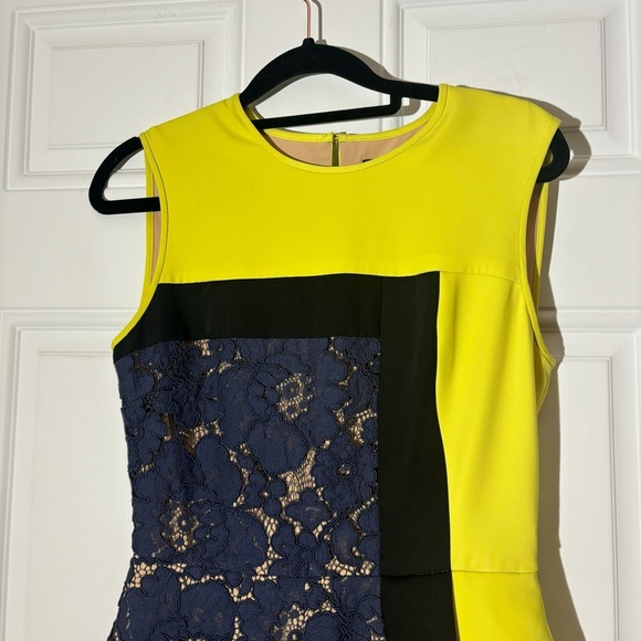 NWT BCBGMaxAzria Colorblock/Lace Cocktail Dress, Size 0 - Picture 6 of 14